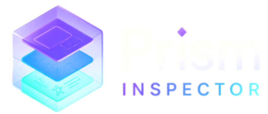 Prism Inspector — a glass cube holding three stacked, separated layers